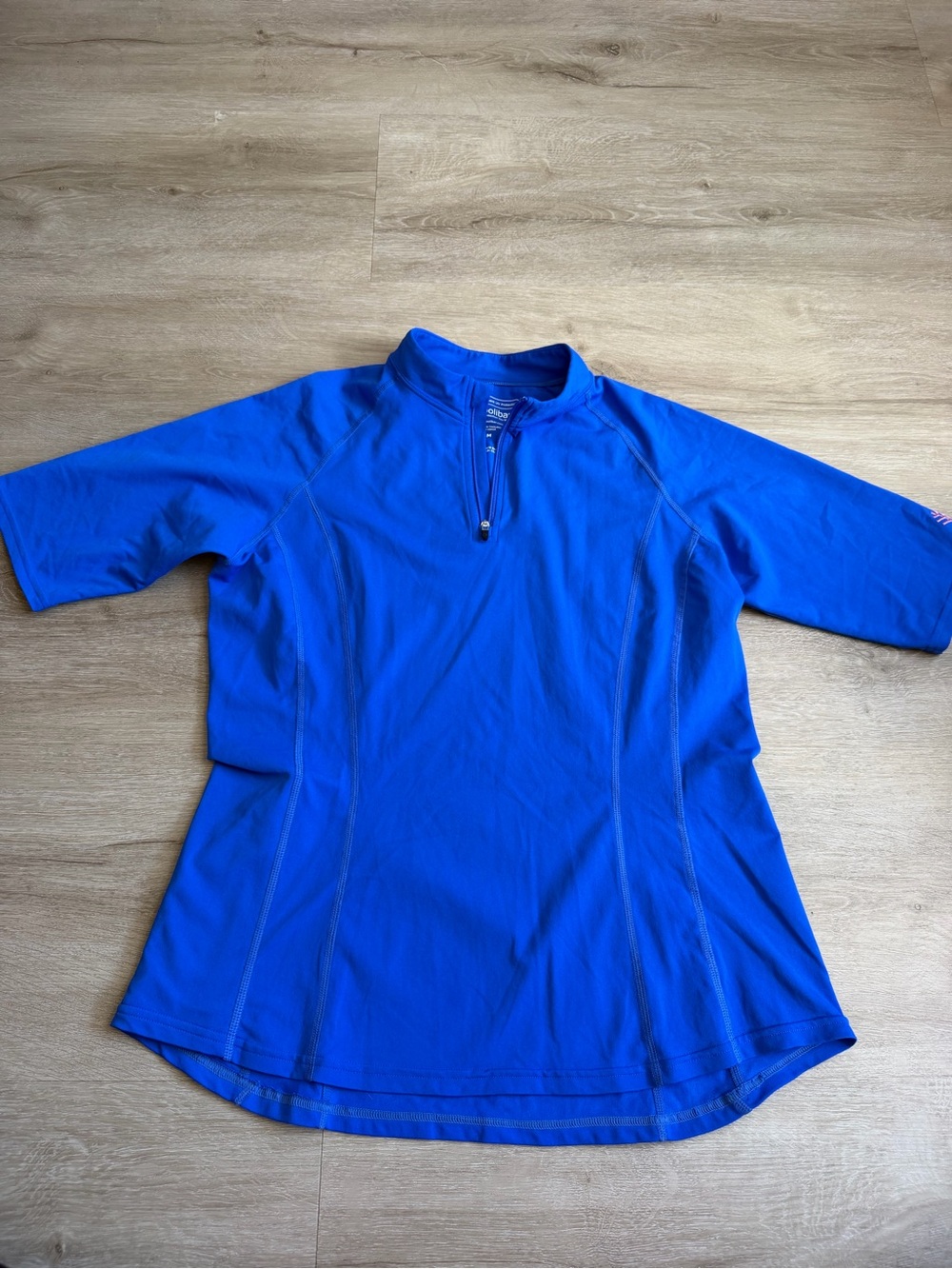 COOLIBAR Freestyle Short Sleeve Rash Guard Womens Size M UPF 50+ Swim Shirt Blue